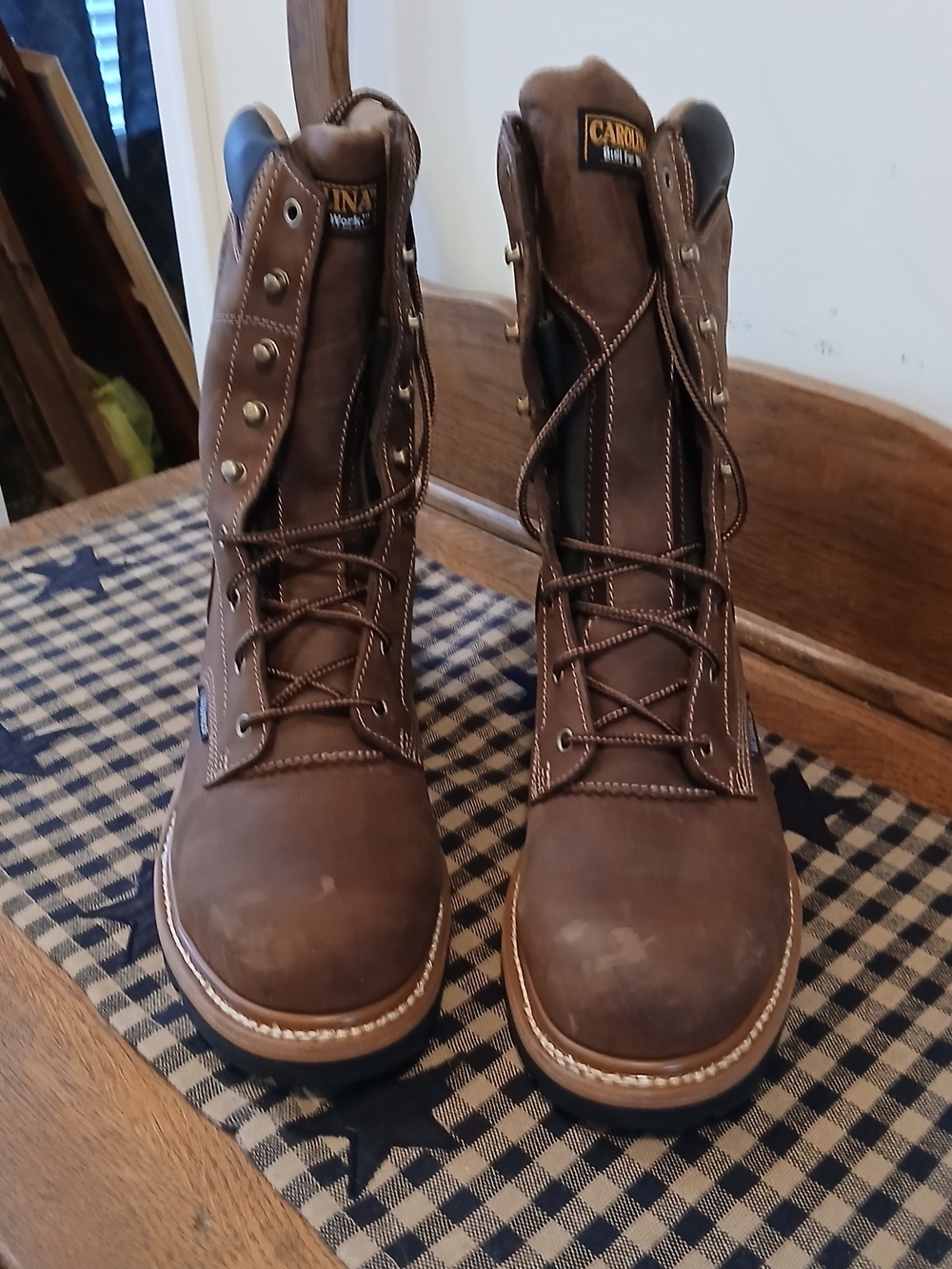 Carolina 9" Steel Toe Waterproof Men's 12 Work Boots New In Box - Picture 2 of 6